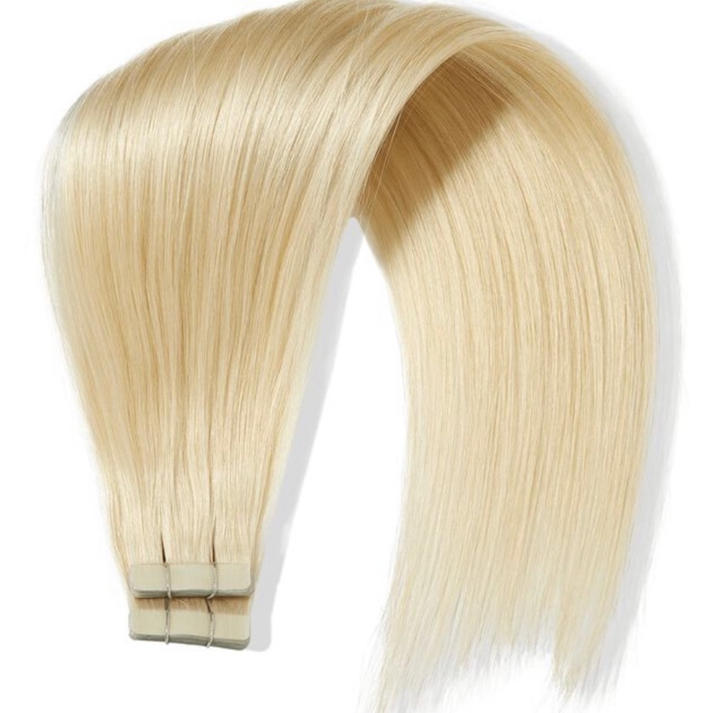 BLONDE HAIR EXTENSIONS
BRAND NEW 20pc tapein satin strands 20” 100%remy human
